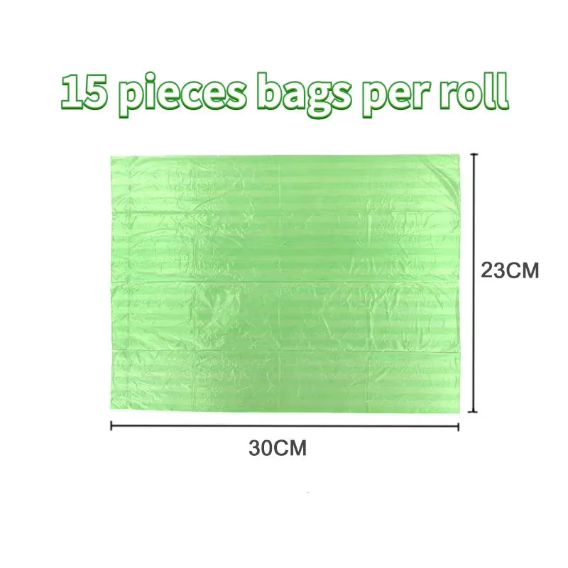 5/10/30Roll Dog Poop Bags for Dog Large Cat Waste Bags Doggie Outdoor Home Clean Refill Garbage Bag Pet Supplies 15 Bags/ Roll