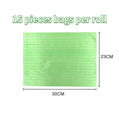 5/10/30Roll Dog Poop Bags for Dog Large Cat Waste Bags Doggie Outdoor Home Clean Refill Garbage Bag Pet Supplies 15 Bags/ Roll