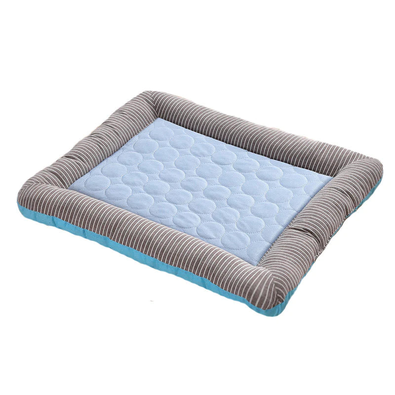 Pet Cooling Pad Bed for Dogs Cats Puppy Kitten Cool Mat Pet Blanket Ice Silk Material Soft for Summer Sleeping Pink Blue Breathable